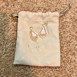 Kendra Scott Alex Gold Drop Earrings Pink
